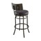 Armen Living Rees Swivel Counter or Bar Stool in Mocha Finish with Brown Faux Leather 840254333611 - alternate 7